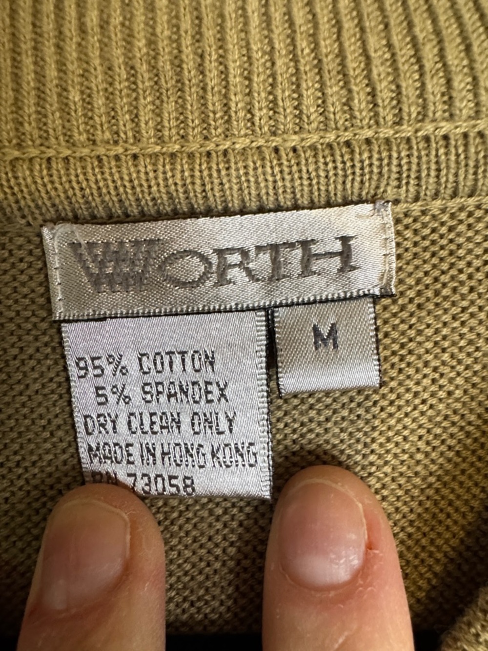 Worth Olive-Tan Knit Green Zip-Front Cardigan Sweater - Picture 2 of 7
